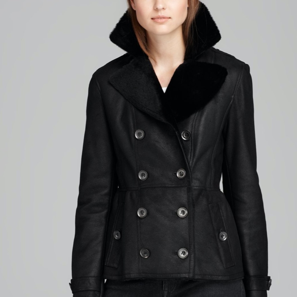 Burberry Brit Chedleigh Double Breasted Shearling